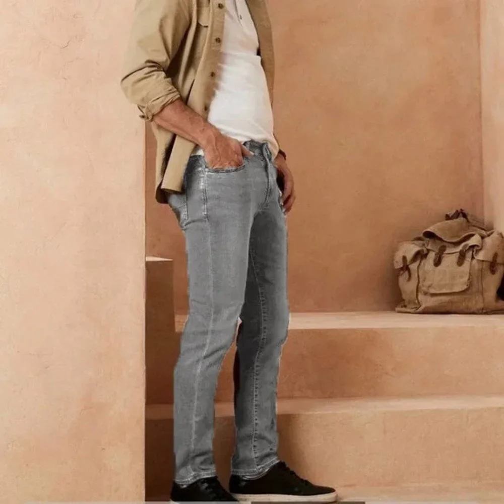 Banana Republic Men's Travel Jean Grey Wash Slim Fit